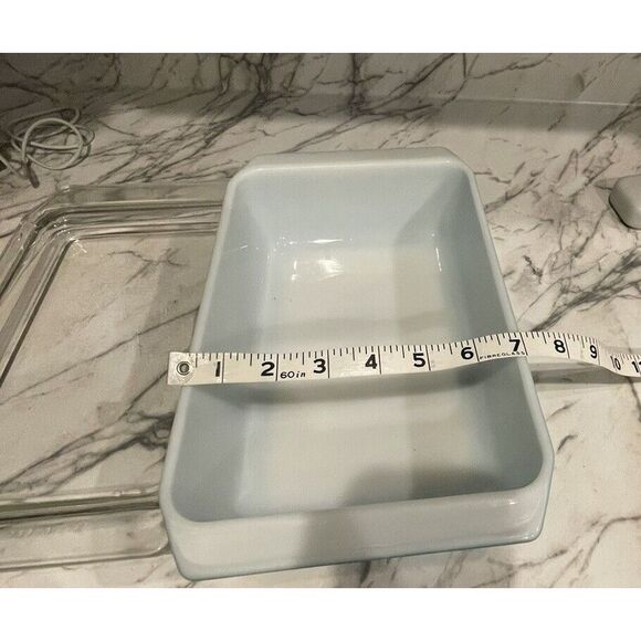 Vintage Promotional Pyrex 2 Qt  Emerald Wheat Casserole Dish 575-B With Lid - Picture 6 of 7